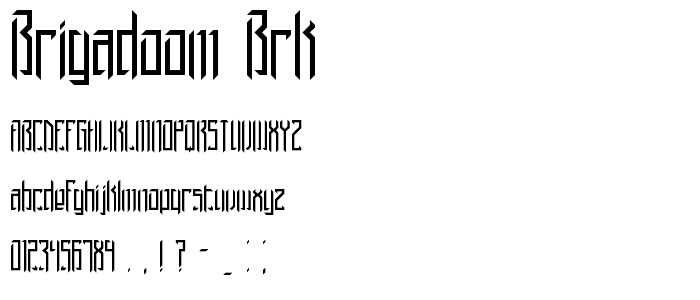 Brigadoom BRK font
